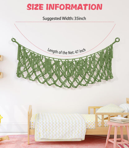 Stuffed Animal Hammock - Extra Large 56'' Long (Cream White)