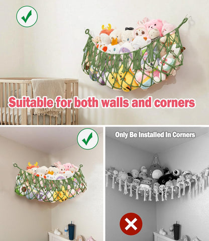 Stuffed Animal Hammock - Extra Large 56'' Long (Cream White)