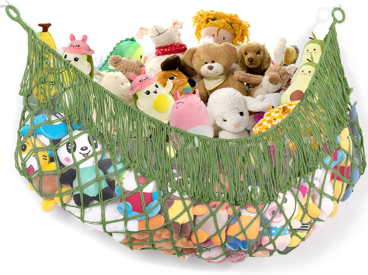 Stuffed Animal Hammock - Extra Large 56'' Long (Cream White)