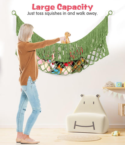 Stuffed Animal Hammock - Extra Large 56'' Long (Cream White)