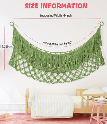Stuffed Animal Hammock - Extra Large 56'' Long (Cream White)