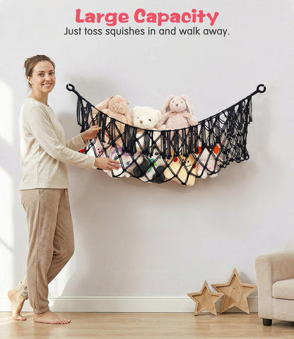 Stuffed Animal Hammock - Extra Large 56'' Long (Cream White)