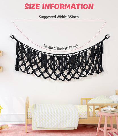 Stuffed Animal Hammock - Extra Large 56'' Long (Cream White)