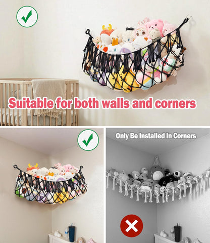 Stuffed Animal Hammock - Extra Large 56'' Long (Cream White)