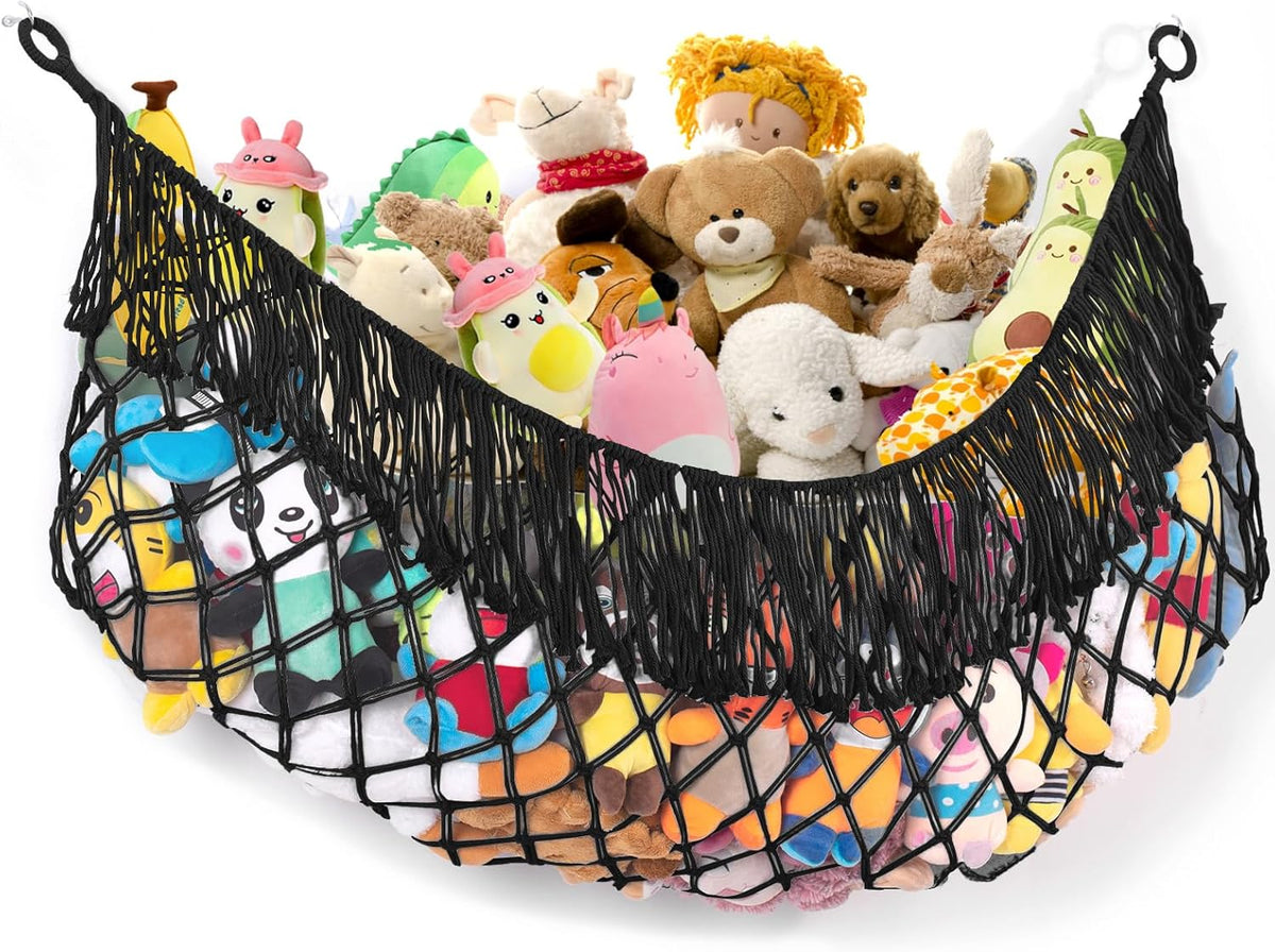 Stuffed Animal Hammock - Extra Large 56'' Long (Cream White)