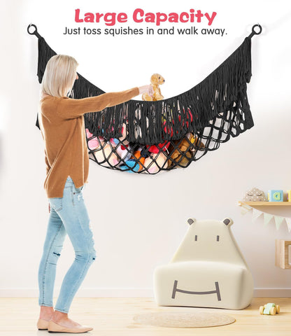 Stuffed Animal Hammock - Extra Large 56'' Long (Cream White)