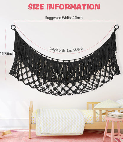 Stuffed Animal Hammock - Extra Large 56'' Long (Cream White)