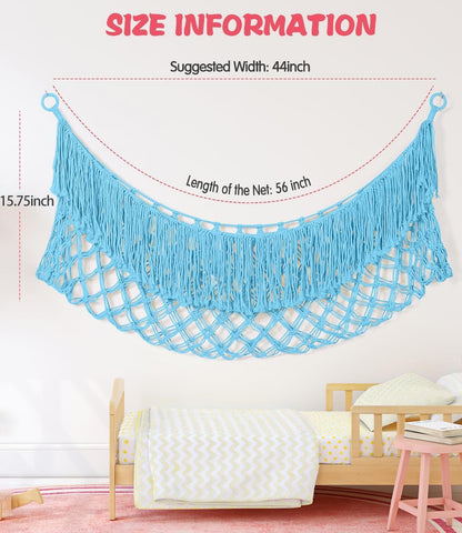 Stuffed Animal Hammock - Extra Large 56'' Long (Cream White)