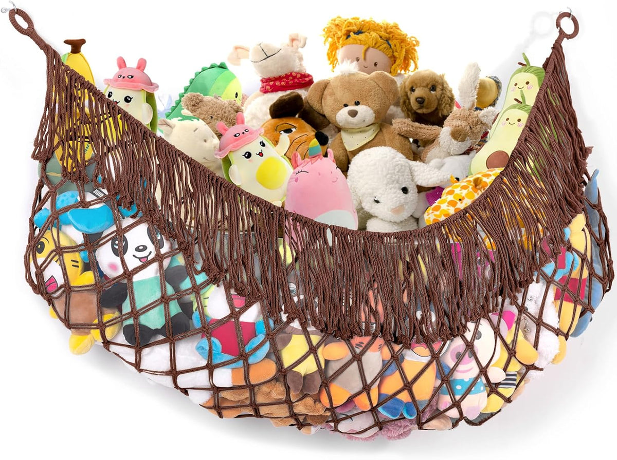 Stuffed Animal Hammock - Extra Large 56'' Long (Cream White)