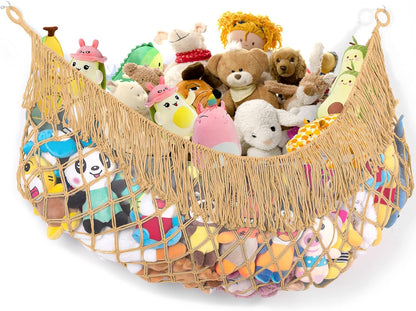Stuffed Animal Hammock - Extra Large 56'' Long (Cream White)