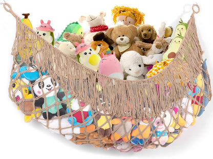 Stuffed Animal Hammock - Extra Large 56'' Long (Cream White)