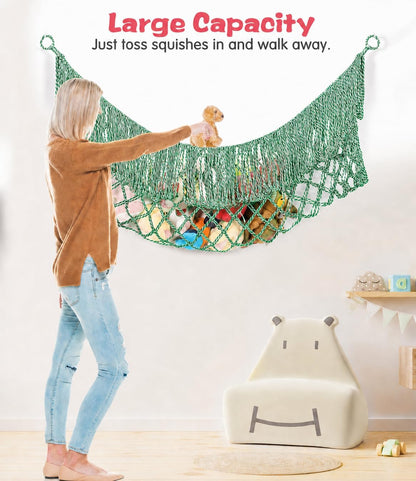 Stuffed Animal Hammock - Extra Large 56'' Long (Cream White)
