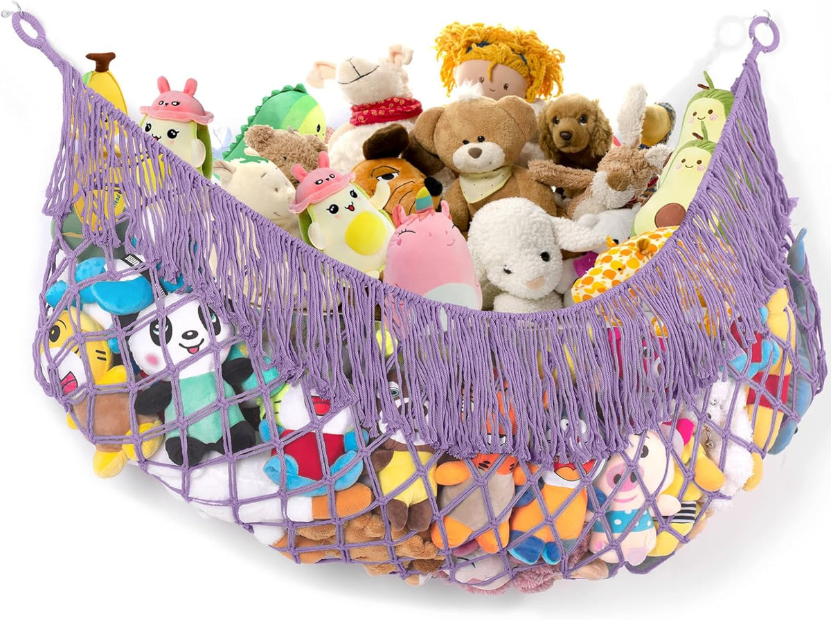 Stuffed Animal Hammock - Extra Large 56'' Long (Cream White)