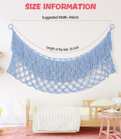 Stuffed Animal Hammock - Extra Large 56'' Long (Cream White)