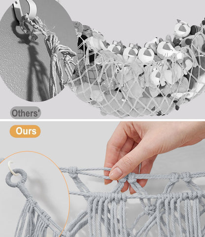 Stuffed Animal Hammock - Extra Large 56'' Long (Cream White)