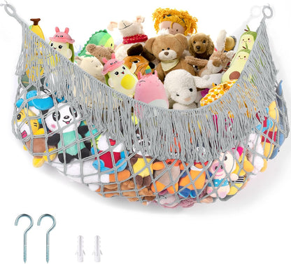 Stuffed Animal Hammock - Extra Large 56'' Long (Cream White)