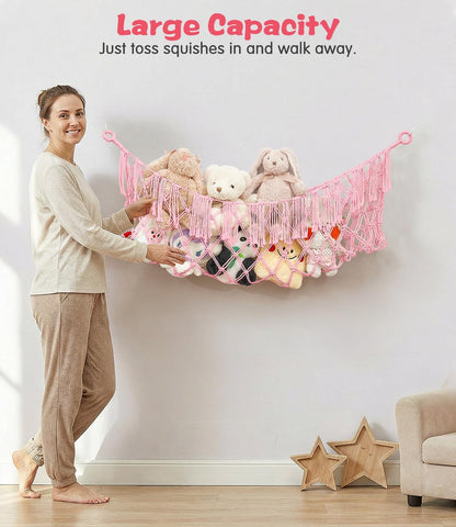 Stuffed Animal Hammock - Extra Large 56'' Long (Cream White)