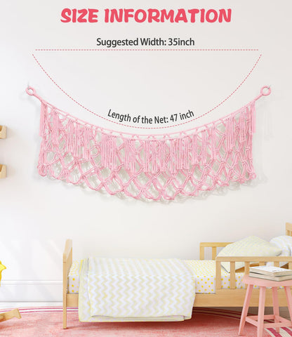 Stuffed Animal Hammock - Extra Large 56'' Long (Cream White)