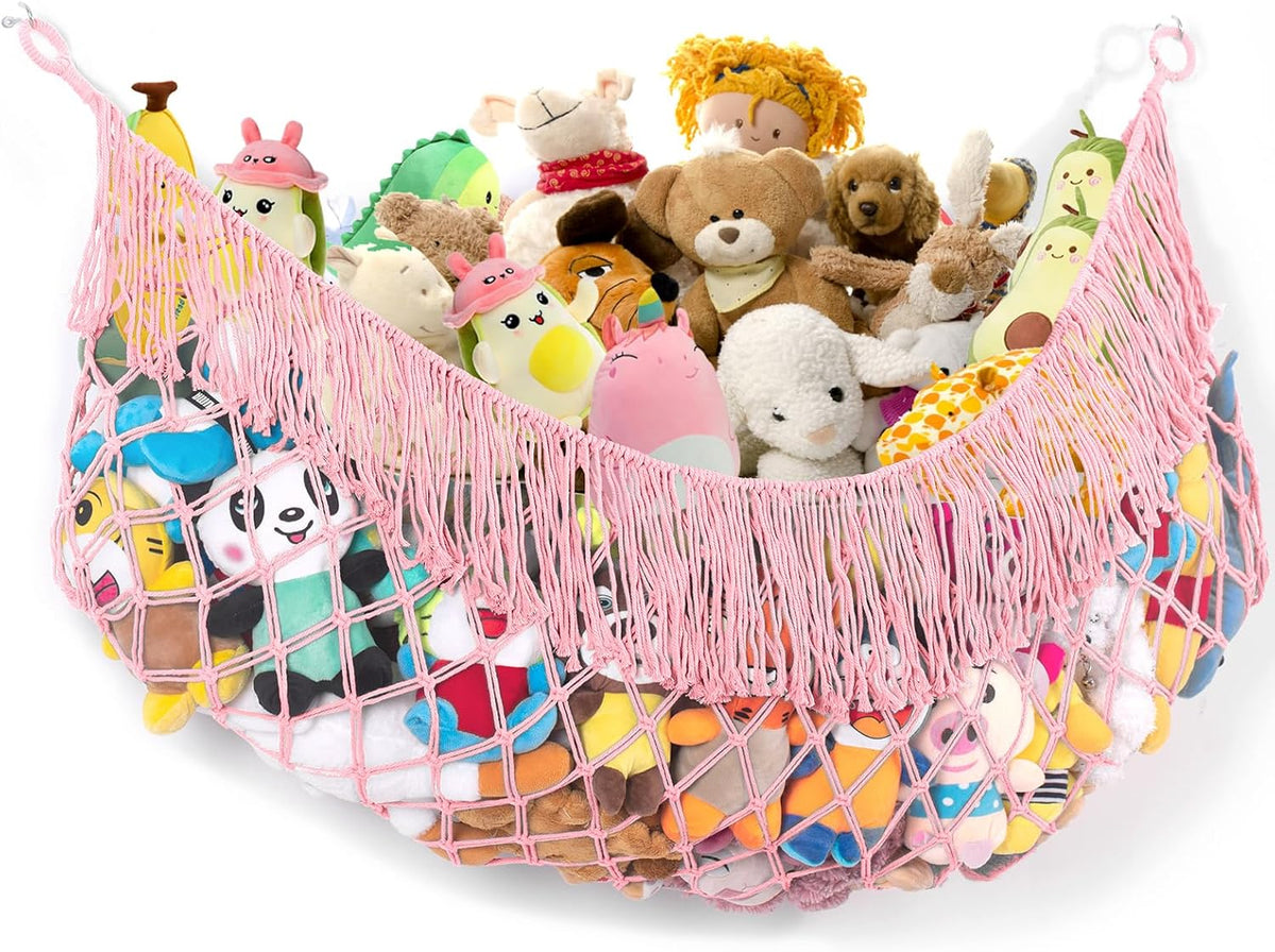 Stuffed Animal Hammock - Extra Large 56'' Long (Cream White)