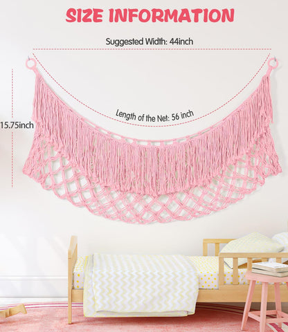 Stuffed Animal Hammock - Extra Large 56'' Long (Cream White)