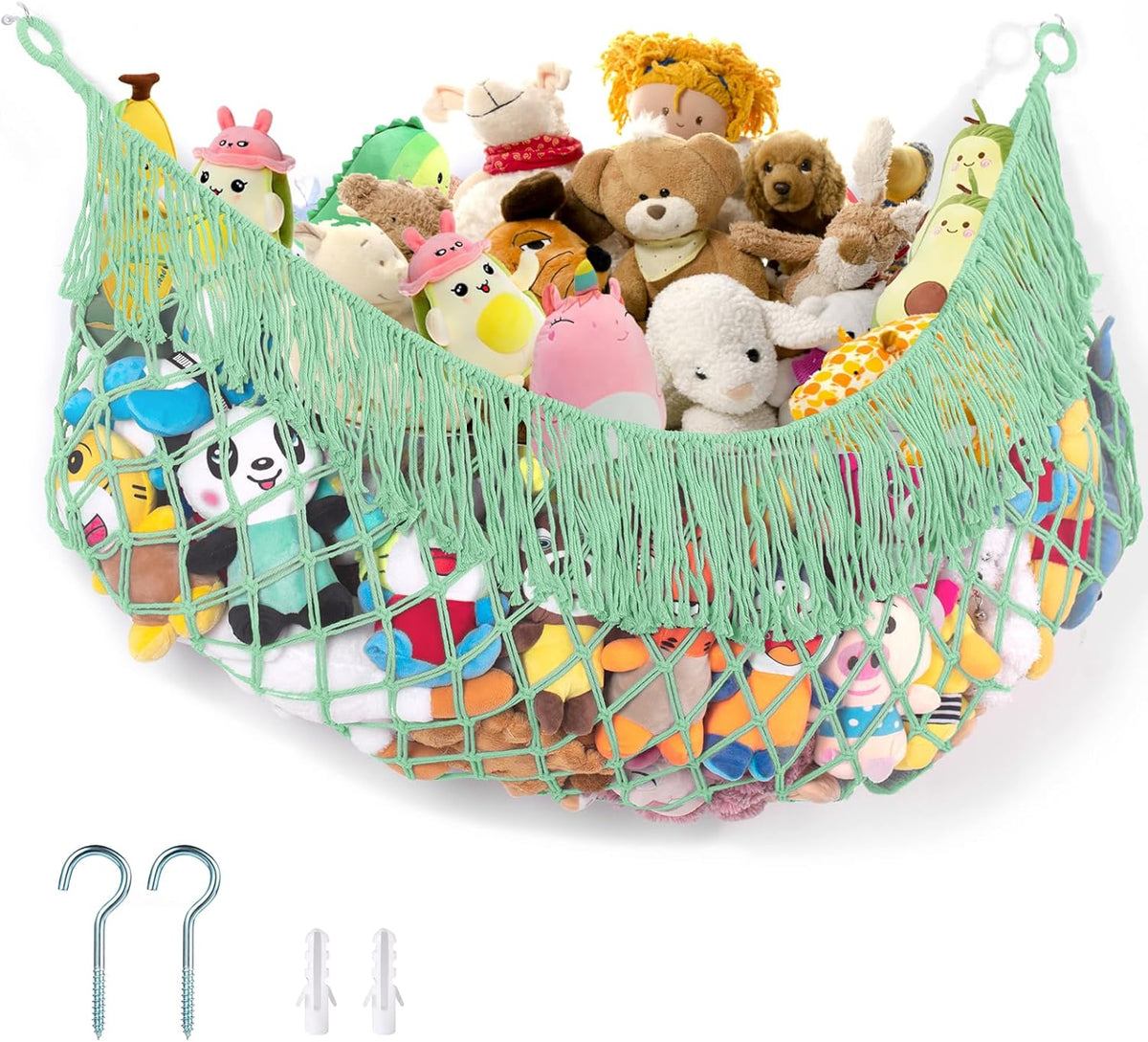 Stuffed Animal Hammock - Extra Large 56'' Long (Cream White)