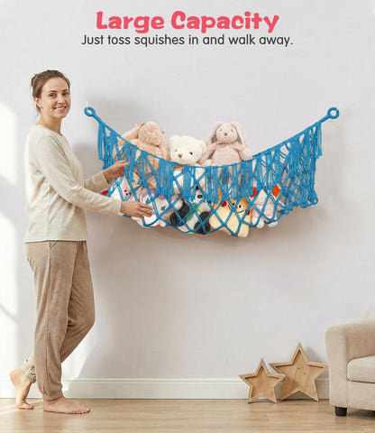 Stuffed Animal Hammock - Extra Large 56'' Long (Cream White)