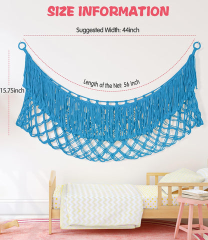 Stuffed Animal Hammock - Extra Large 56'' Long (Cream White)