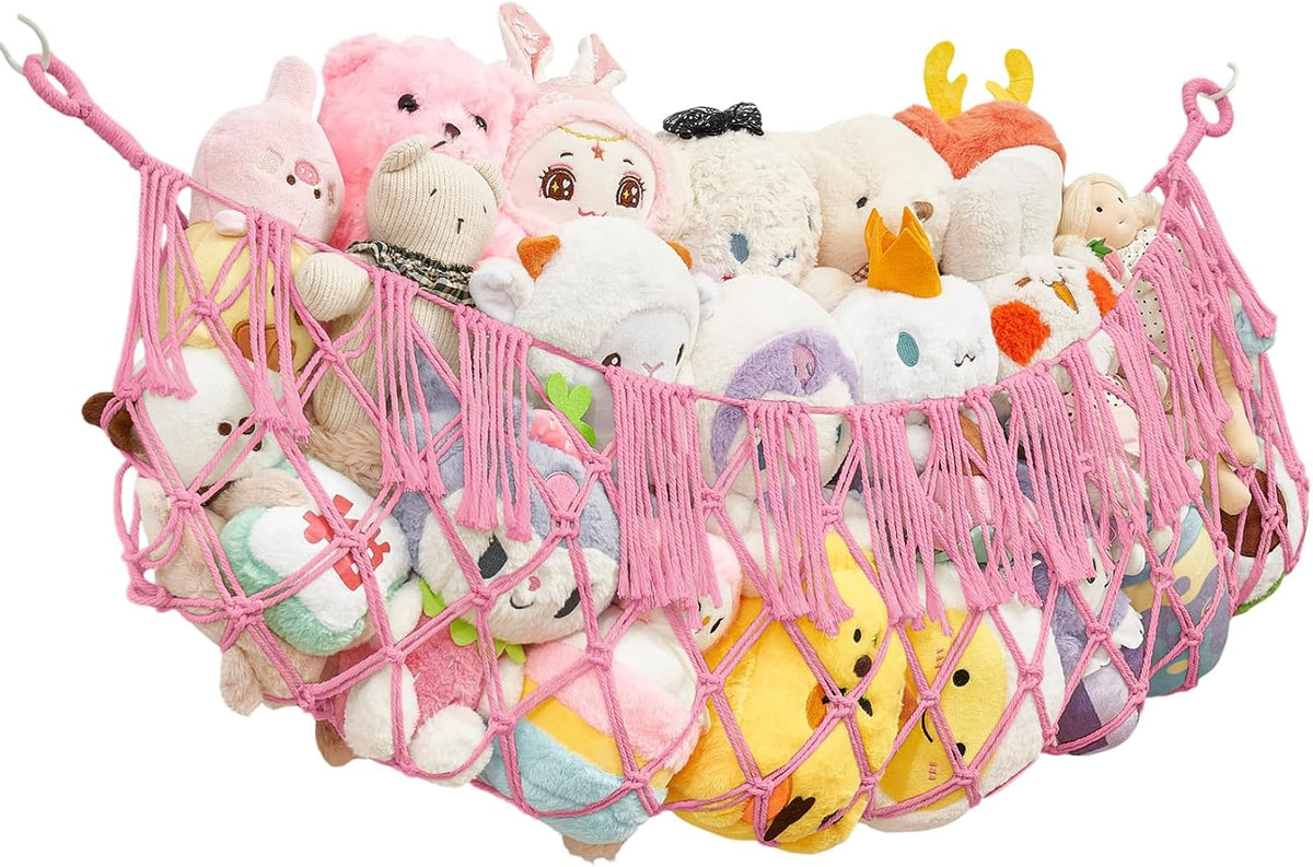 Stuffed Animal Hammock - Extra Large 56'' Long (Cream White)