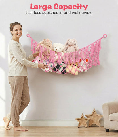 Stuffed Animal Hammock - Extra Large 56'' Long (Cream White)