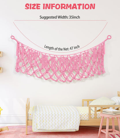 Stuffed Animal Hammock - Extra Large 56'' Long (Cream White)