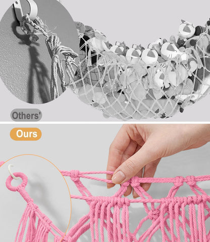 Stuffed Animal Hammock - Extra Large 56'' Long (Cream White)