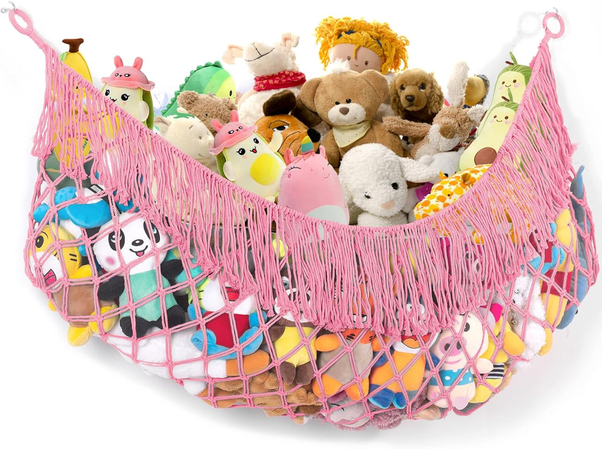 Stuffed Animal Hammock - Extra Large 56'' Long (Cream White)