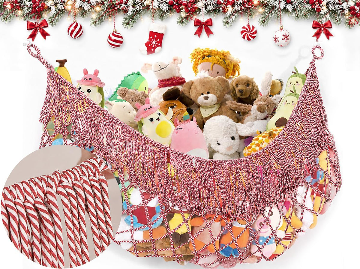 Stuffed Animal Hammock - Extra Large 56'' Long (Cream White)
