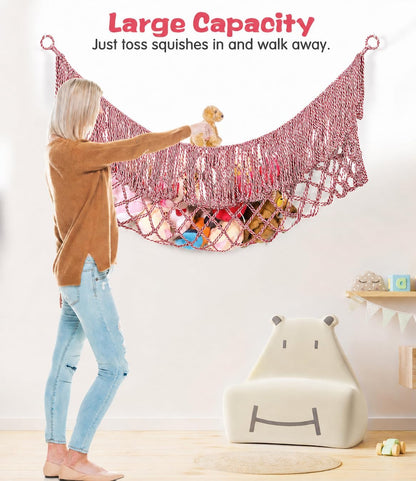 Stuffed Animal Hammock - Extra Large 56'' Long (Cream White)