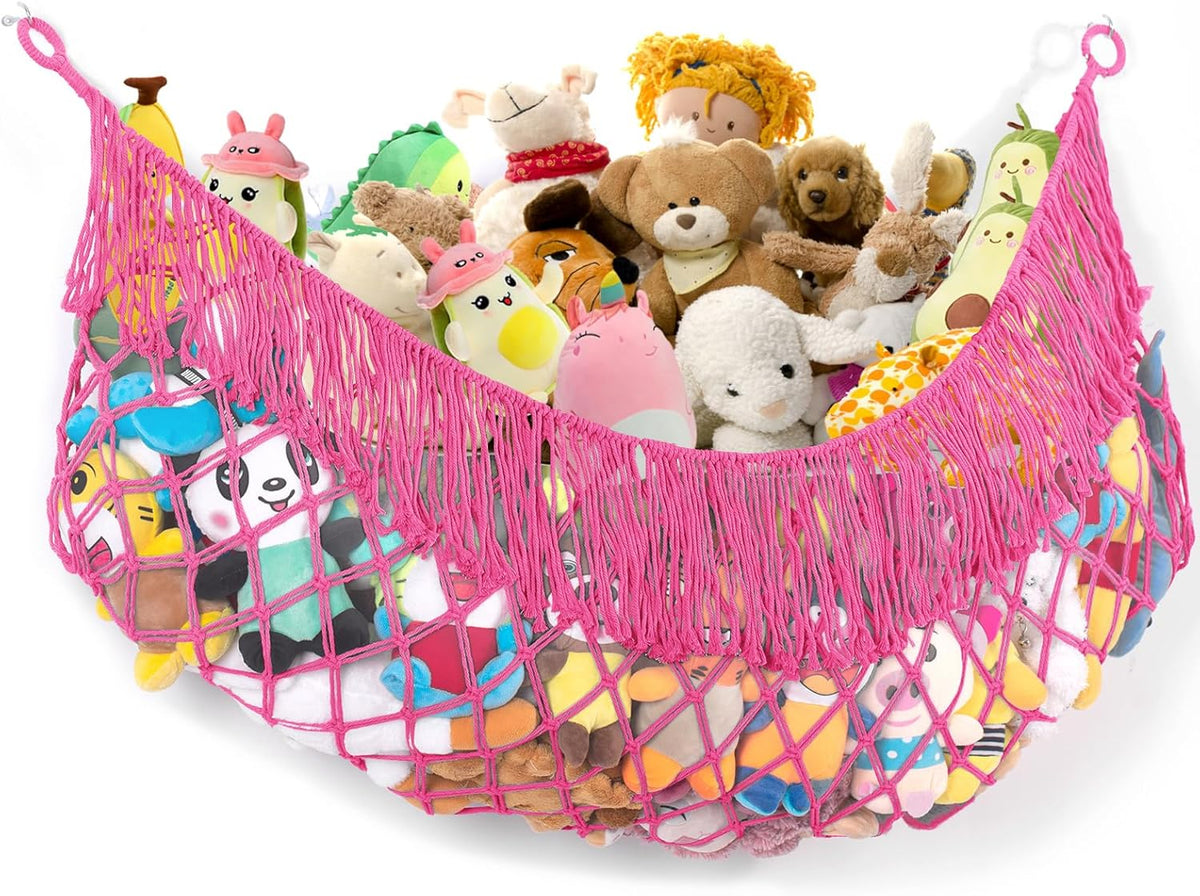 Stuffed Animal Hammock - Extra Large 56'' Long (Cream White)