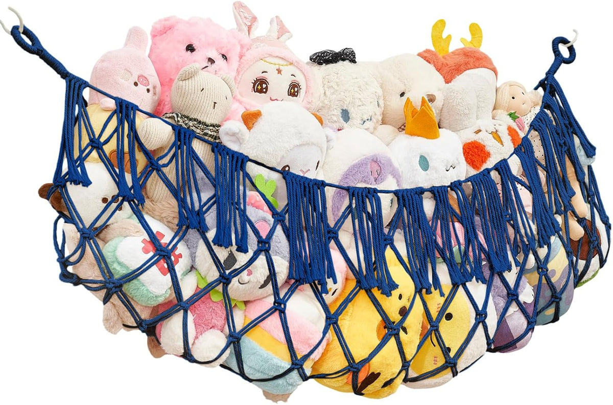 Stuffed Animal Hammock - Extra Large 56'' Long (Cream White)