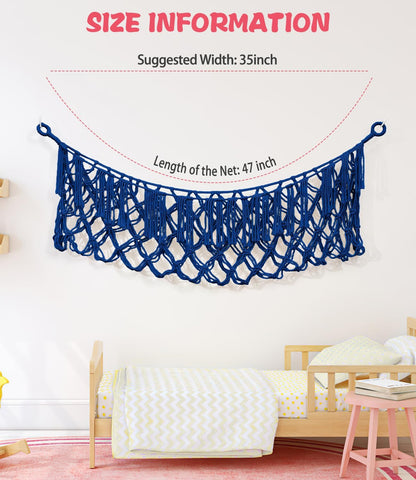 Stuffed Animal Hammock - Extra Large 56'' Long (Cream White)