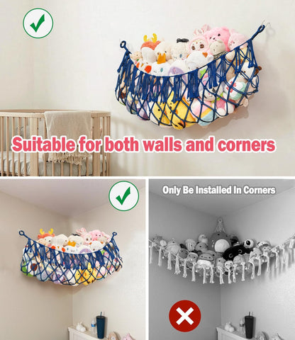 Stuffed Animal Hammock - Extra Large 56'' Long (Cream White)