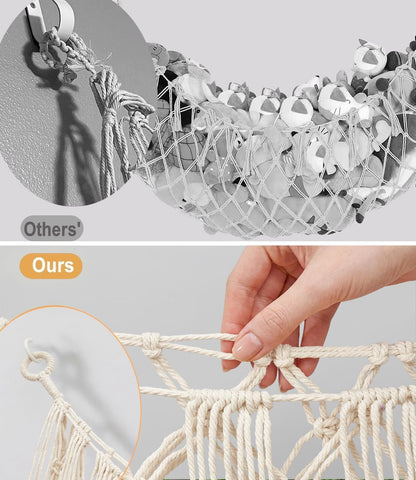Stuffed Animal Hammock - Extra Large 56'' Long (Cream White)