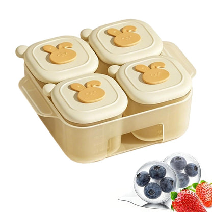 Food Cubes Freezer Tray with Lid Leakproof Container