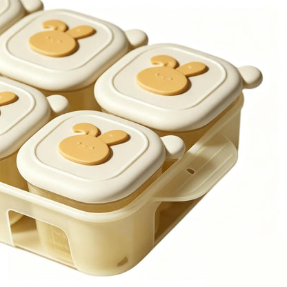 Food Cubes Freezer Tray with Lid Leakproof Container