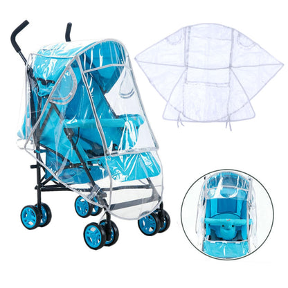 Baby Rain Cover Stroller Protective Shield PVC Universal Waterproof