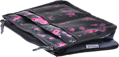 Purse Organizer Insert for Handbags Bag Organizers Inside Tote Pocketbook Women Nurse Nylon 13 Pockets Black Small