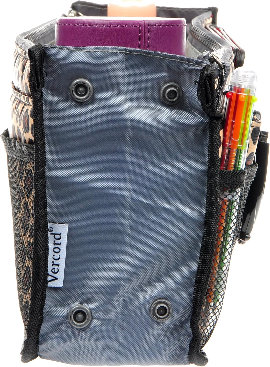 Purse Organizer Insert for Handbags Bag Organizers Inside Tote Pocketbook Women Nurse Nylon 13 Pockets Black Small