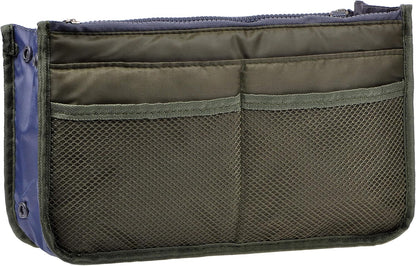 Purse Organizer Insert for Handbags Bag Organizers Inside Tote Pocketbook Women Nurse Nylon 13 Pockets Black Small