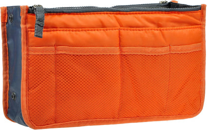 Purse Organizer Insert for Handbags Bag Organizers Inside Tote Pocketbook Women Nurse Nylon 13 Pockets Black Small
