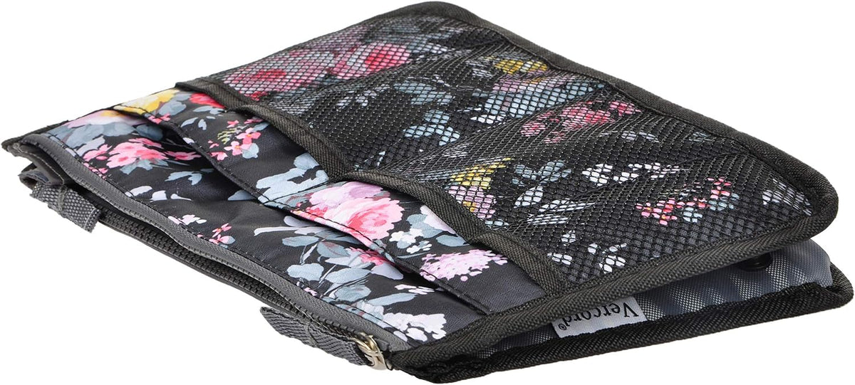 Purse Organizer Insert for Handbags Bag Organizers Inside Tote Pocketbook Women Nurse Nylon 13 Pockets Black Small