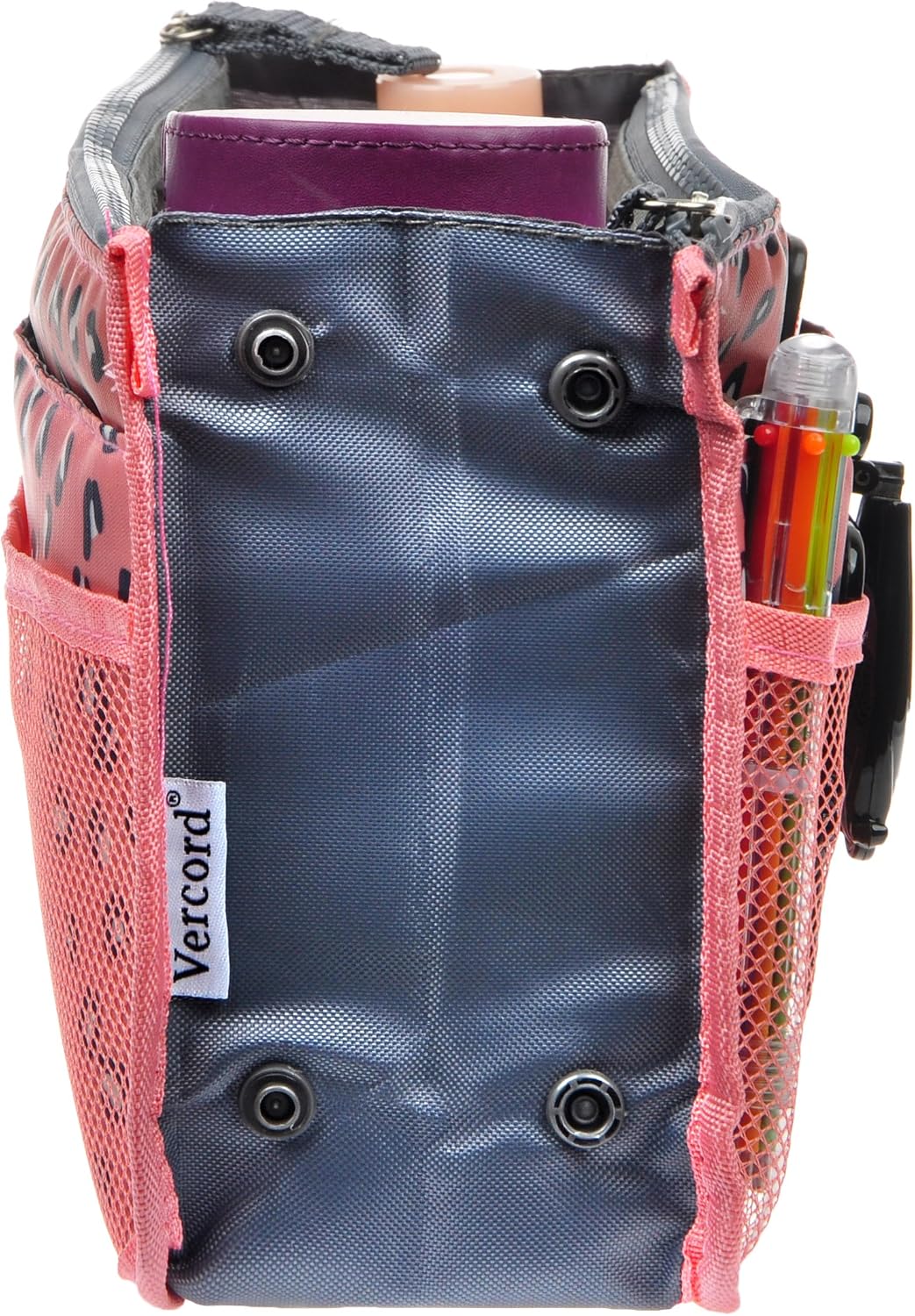 Purse Organizer Insert for Handbags Bag Organizers Inside Tote Pocketbook Women Nurse Nylon 13 Pockets Black Small