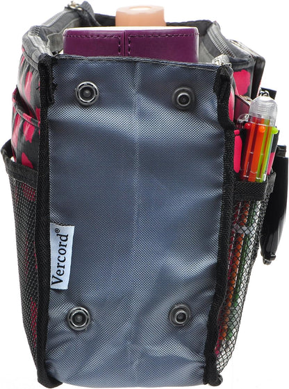 Purse Organizer Insert for Handbags Bag Organizers Inside Tote Pocketbook Women Nurse Nylon 13 Pockets Black Small