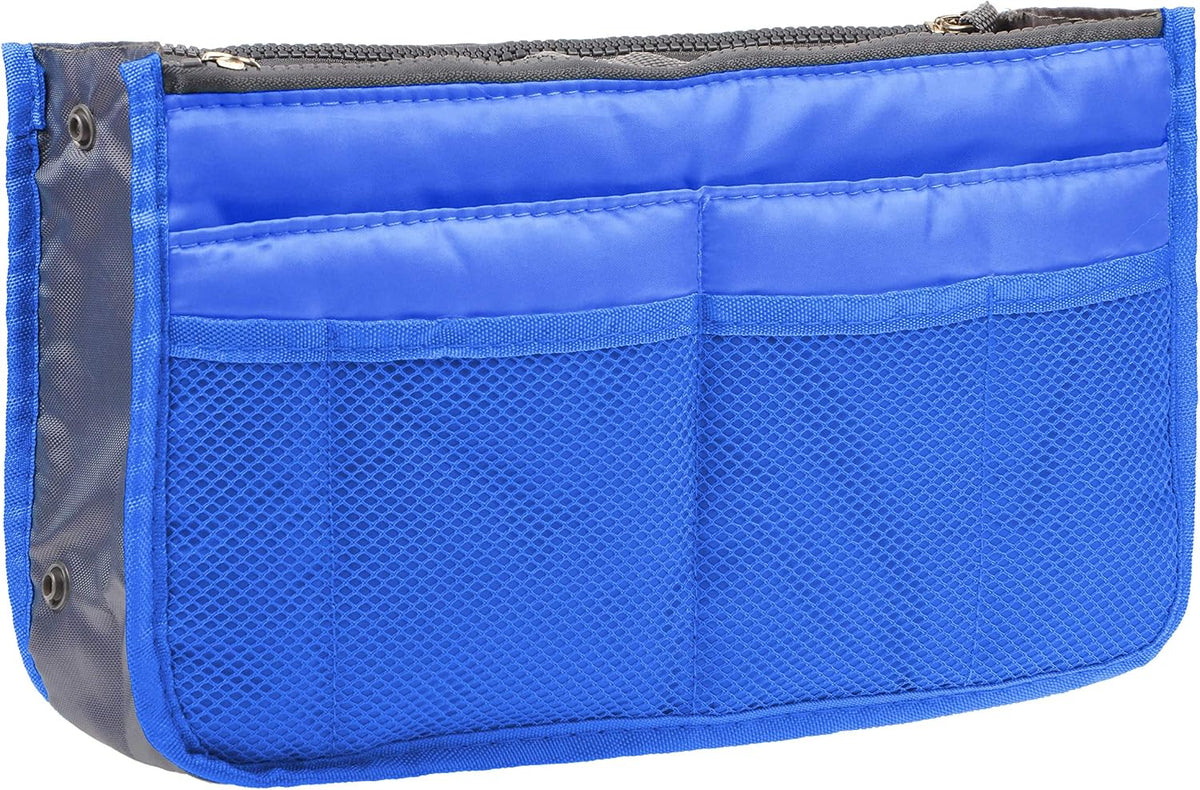 Purse Organizer Insert for Handbags Bag Organizers Inside Tote Pocketbook Women Nurse Nylon 13 Pockets Black Small